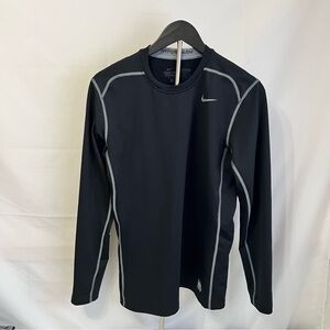 Nike Black Pro Combat Men’s Medium Athletic Long Sleeve Workout Top